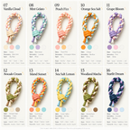 Rove Cord handcrafted braided rope leash color swatch chart showing custom colorway options
